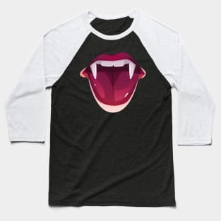 Halloween, Mouth Design Baseball T-Shirt